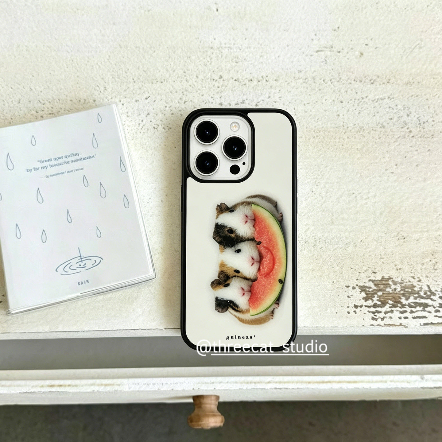 Phone Cases Korean - Korean Ins Guinea Pig Eat Watermelon