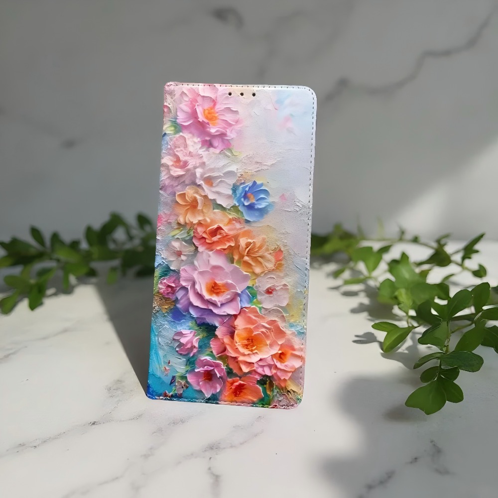 Phone Cases Galaxy S24 - Painted Magnetic Flip Leather Wallet Case