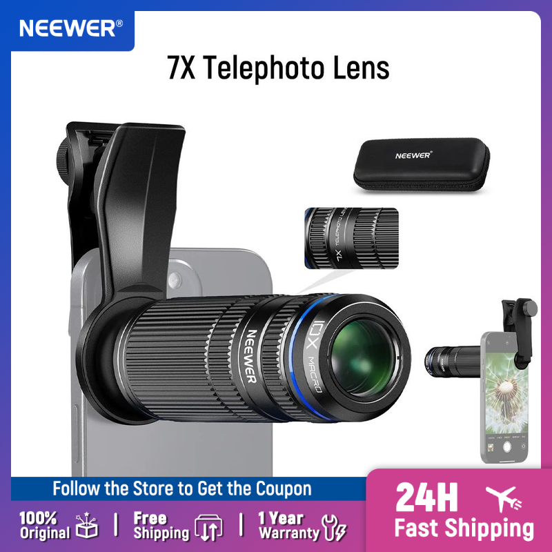 Phone Cases Websites - NEEWER 7X Telephoto Lens with Phone