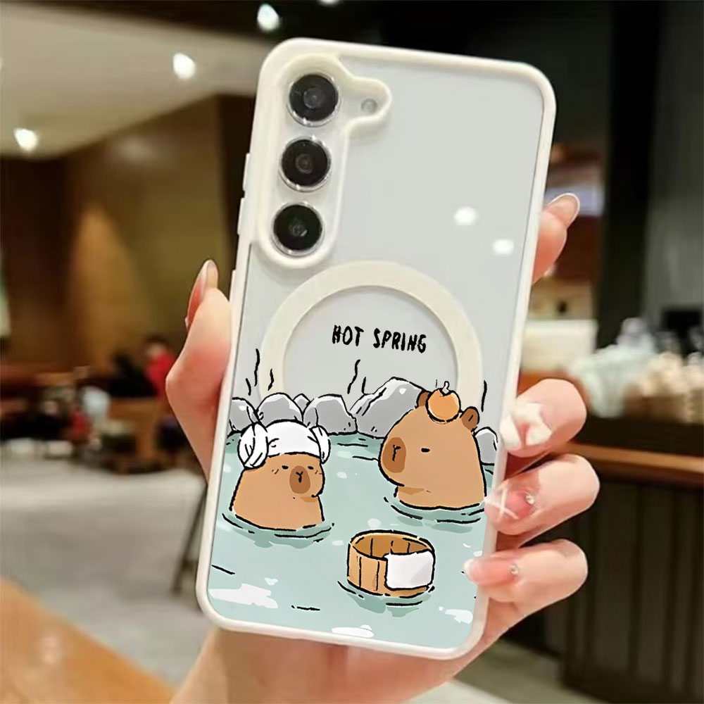 Phone Cases Galaxy S24 - Color Transparent Magnetic Phone Case For