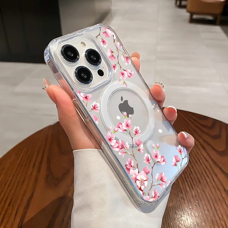 Luxury Pink INS Flowers Case F - огляд і ціна Phone Cases With Magsafe