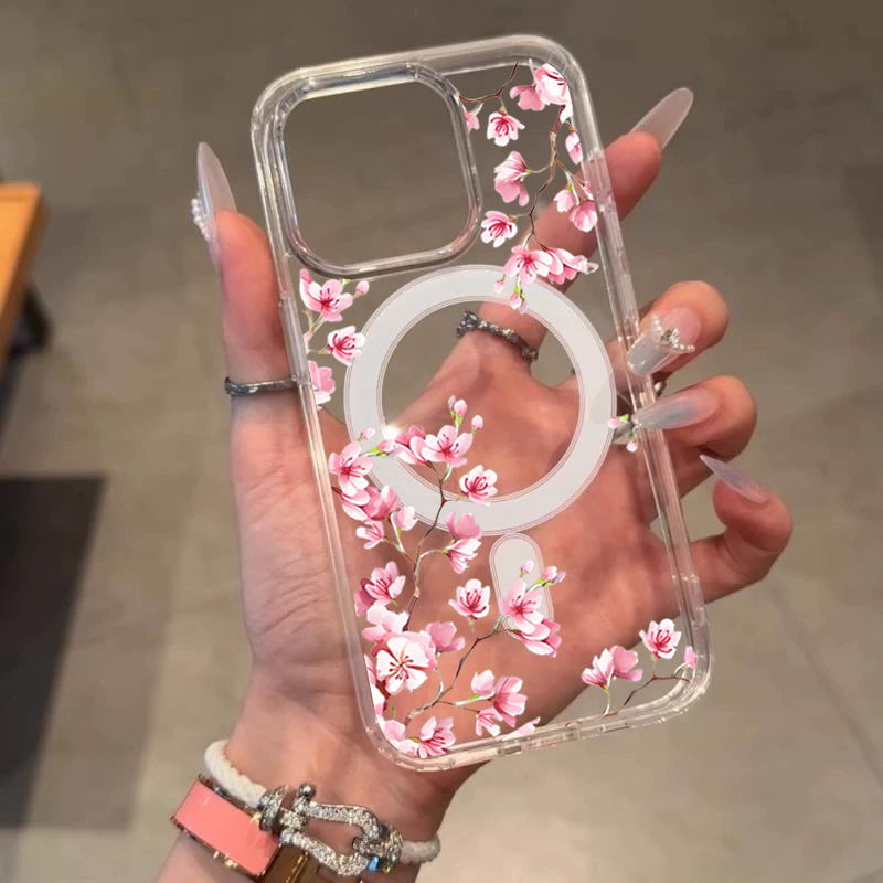 Luxury Pink INS Flowers Case F - огляд і ціна Phone Cases With Magsafe