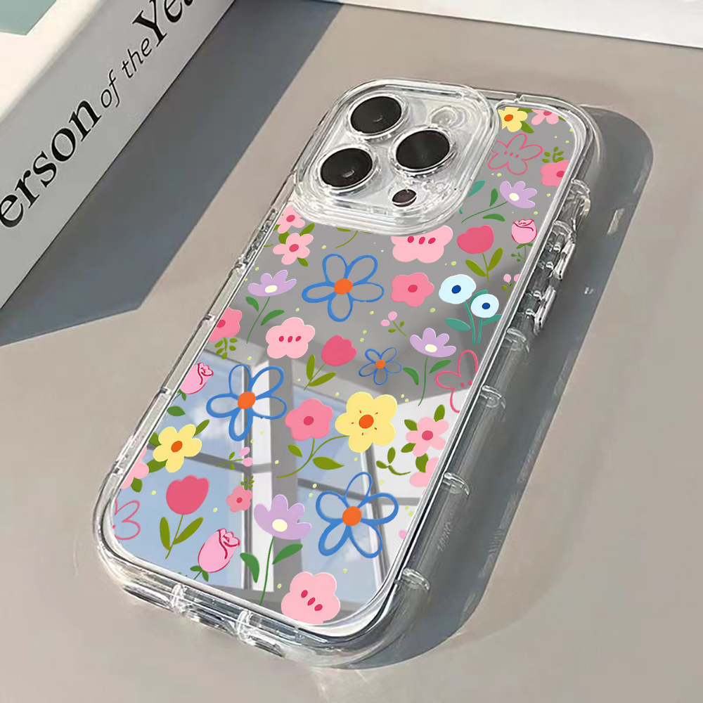 Korean Ins Style Floral Silver - огляд і ціна Phone Cases Korean