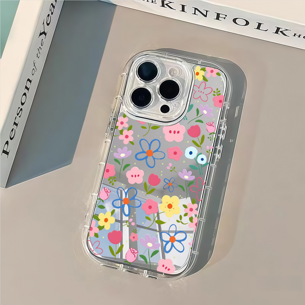 Korean Ins Style Floral Silver - огляд і ціна Phone Cases Korean