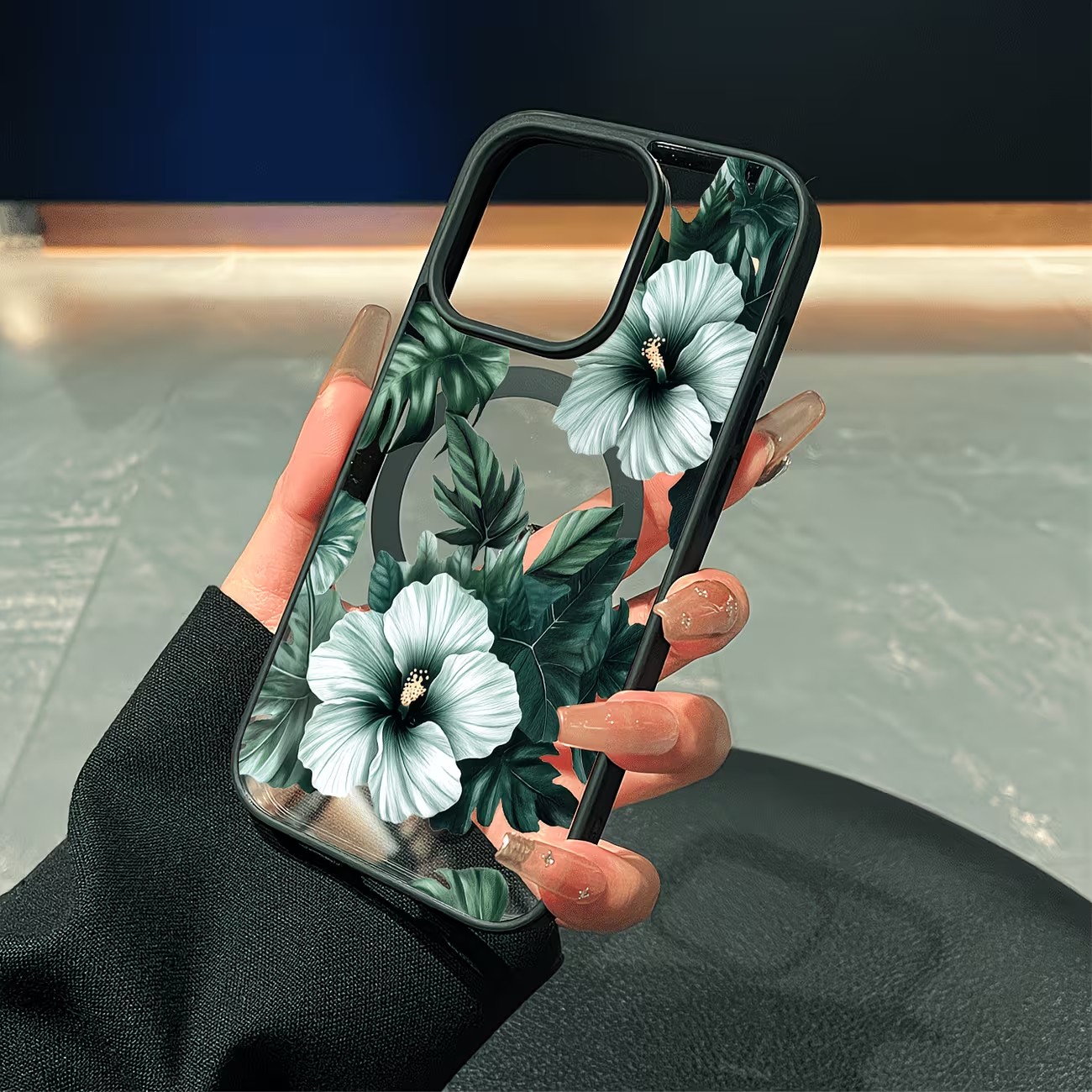 Green Floral Print Phone Case  - огляд і ціна Phone Cases With Magsafe